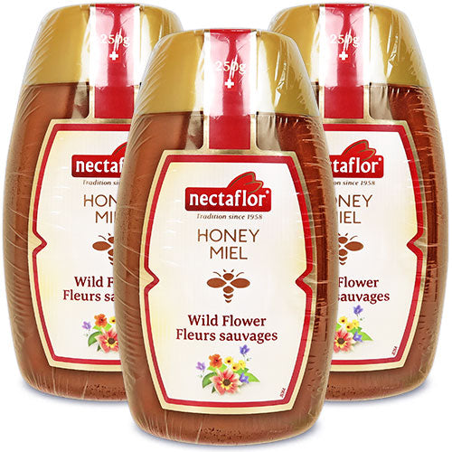 《送料無料》ネクタフローはちみつ野草250g×3本セット