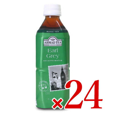 富永貿易AHMADアーマッドティーデカフェアールグレイティー500ml×24本セット