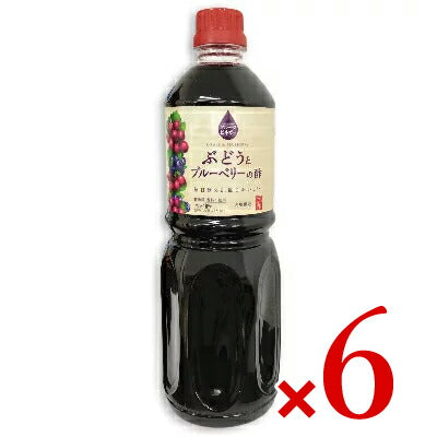 《送料無料》内堀醸造フルーツビネガーぶどうとブルーベリーの酢1L(1000ml)×6本