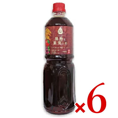 《送料無料》内堀醸造フルーツビネガー黒酢と果実の酢1L(1000ml)×6本