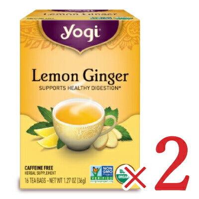 ヨギティー オーガニック レモンジンジャーティー ティーバッグ 36g (2.25g×16袋)