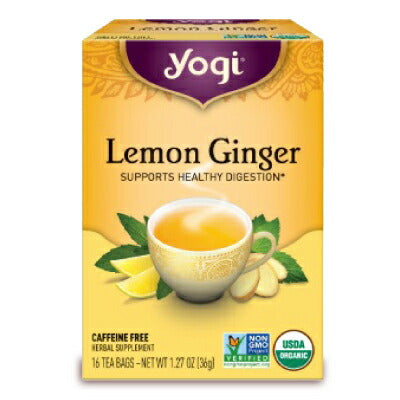 ヨギティーオーガニックレモンジンジャーティーティーバッグ36g(2.25g×16袋)【レモンティーハーブティーお茶yogiヨギティヨガノンカフェイン】《あす楽》