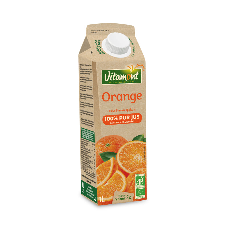 VITAMONT 有機オレンジジュース 1L×8個セット ケース販売 有機JAS