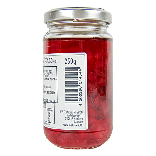 【マラソン限定！最大2,000円OFFクーポン配布中！】ミヒェルゼンクランベリーキャンディス250gペスカ氷砂糖のシロップ漬けアルコール入り
