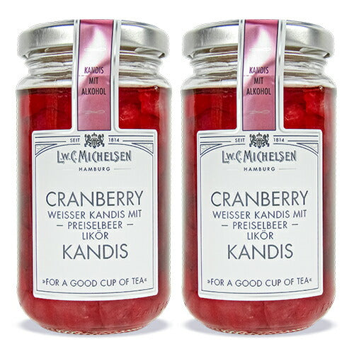 【マラソン限定！最大2,000円OFFクーポン配布中！】ミヒェルゼンクランベリーキャンディス250g×2個ペスカ氷砂糖のシロップ漬けアルコール入り