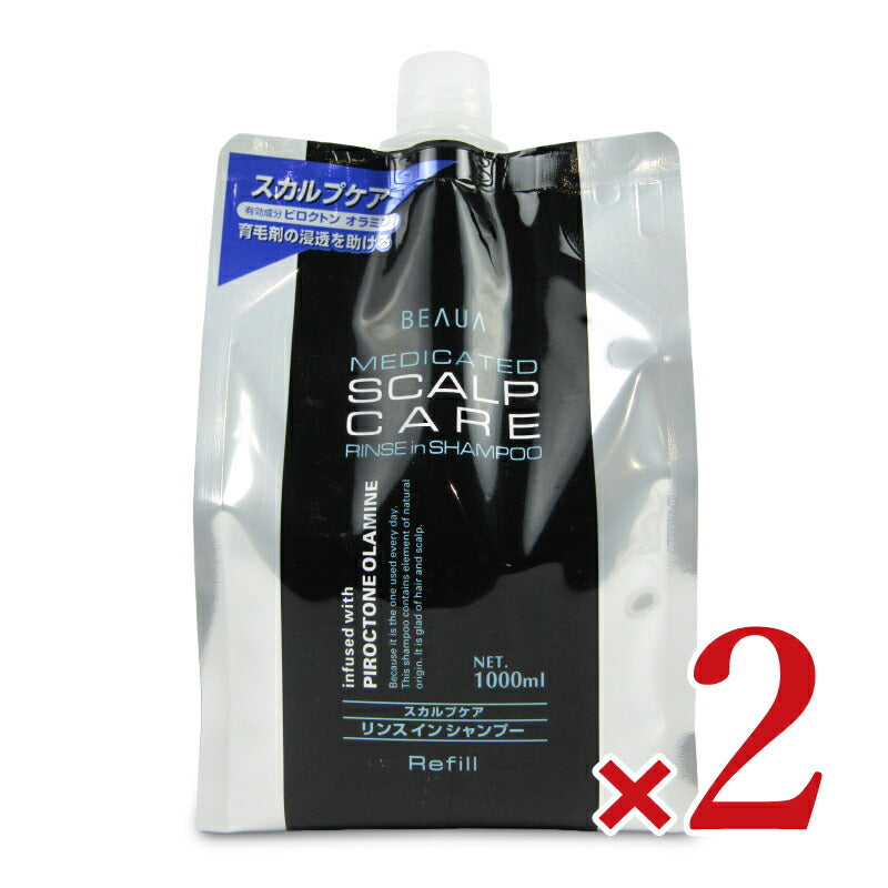 【マラソン限定!最大2160円OFFクーポン配布中!】熊野油脂ビューア薬用スカルプケアリンスインシャンプー詰替用1000ml