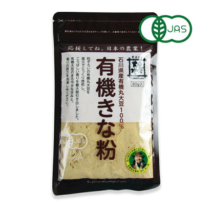 【月初34時間限定！最大2200円OFFクーポン配布中！】金沢大地有機きな粉80g有機JAS