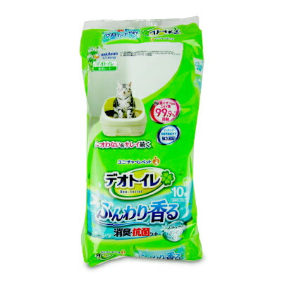 ユニ・チャームデオトイレ猫用シートふんわり香る消臭・抗菌シート10枚入