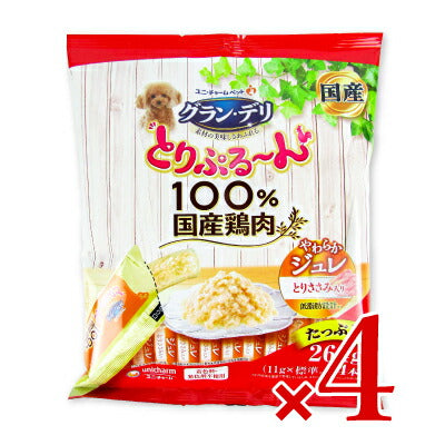 【2月1日限定！食フェスクーポン配布中】ユニ・チャームグランデリとりぷる～んジュレとりささみ11g×24本
