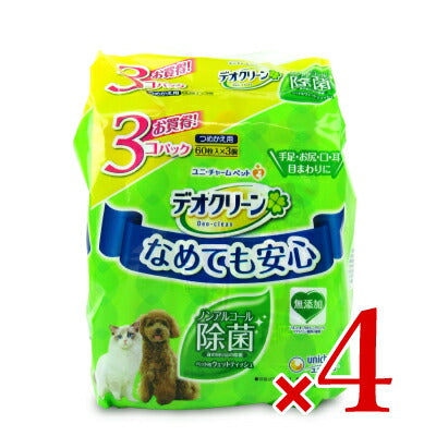 【大感謝祭限定！最大2,000円OFFクーポン配布中！】ユニ・チャームデオクリーンノンアルコール除菌ウェットティッシュ詰替60g