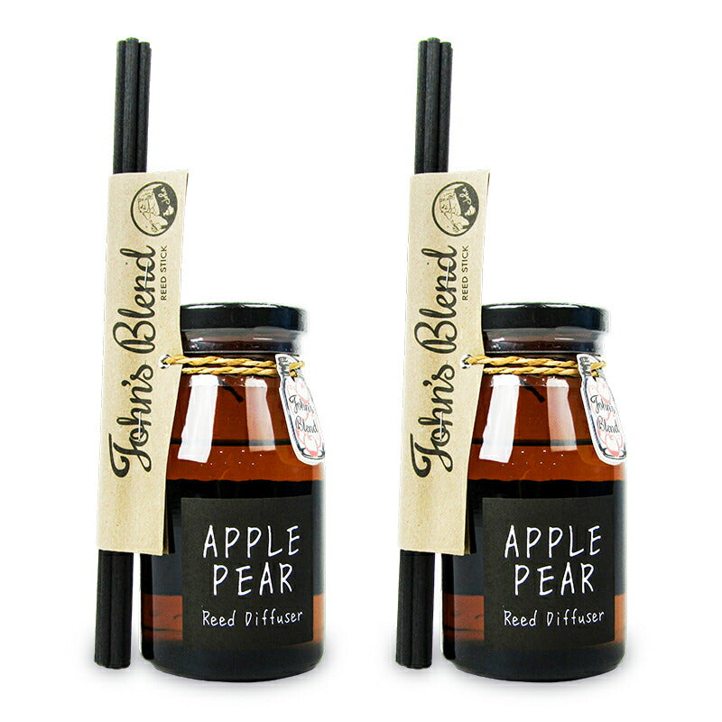 【マラソン限定！最大2000円OFFクーポン配布中！】《送料無料》ノルコーポレーションJohn'sBlendリードディフューザーアップルペアー140ml×2個