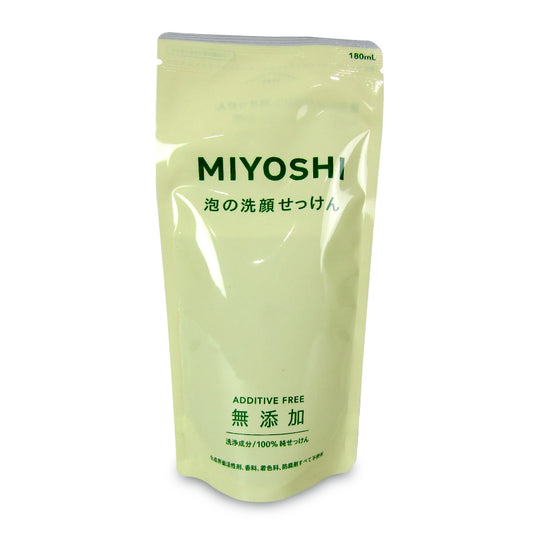 ミヨシ石鹸 無添加 泡の洗顔せっけん 詰替用 180mL ［MIYOSHI］【石鹸 石けん 洗顔 詰替 詰め替え 詰替え 日本製】
