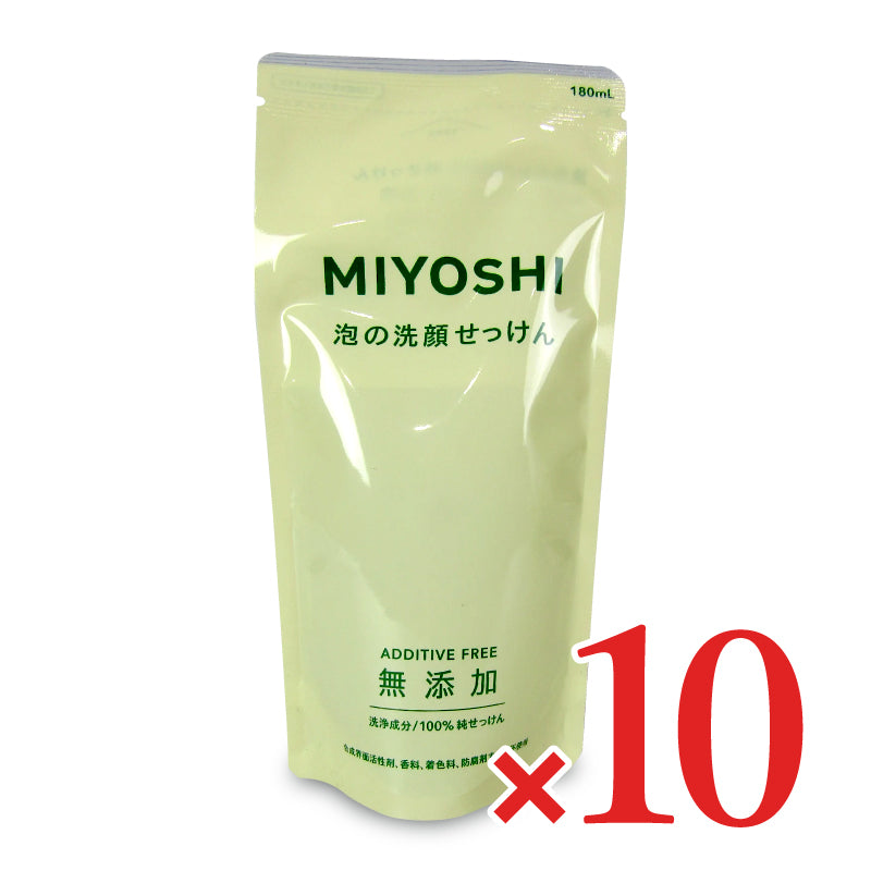 ミヨシ石鹸 無添加 泡の洗顔せっけん 詰替用 180mL ［MIYOSHI］【石鹸 石けん 洗顔 詰替 詰め替え 詰替え 日本製】