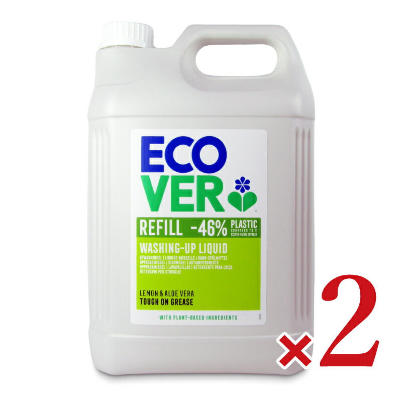 【マラソン限定!最大2000円OFFクーポン配布中!】《送料無料》エコベール食器用洗剤レモン大容量5000ml×2本