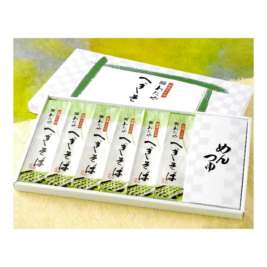 【34時間限定！食フェスクーポン配布中！】《送料無料》わたやへぎそば乾麺200g×6袋＋めんつゆ25g×12袋