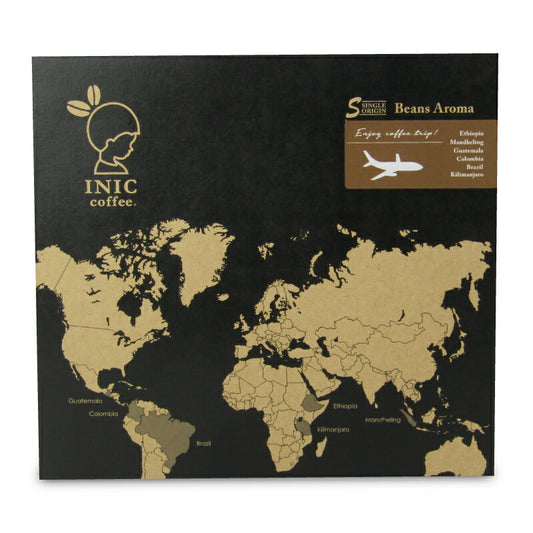 イニックコーヒーINICCOFFEEビーンズアロマアソートギフトALL3本×6種セット
