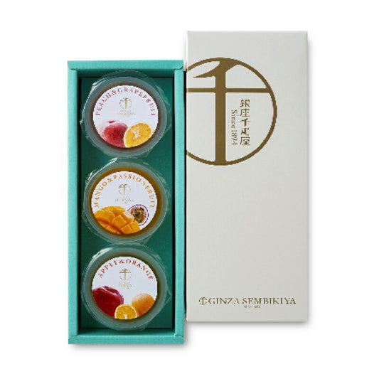 【マラソン限定!最大2200円OFFクーポン配布中!】《送料無料》銀座千疋屋銀座フルーツジュレ130g×3個