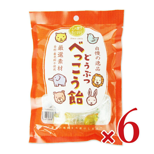 【大感謝祭限定!最大2000円OFFクーポン配布中!】野洲たかむらどうぶつべっこう飴65g×6個セット