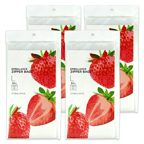 【マラソン限定！最大2,000円OFFクーポン配布中】《メール便で送料無料》エンバランスジッパーバッグL6枚入×4袋T12180EMBALANCE