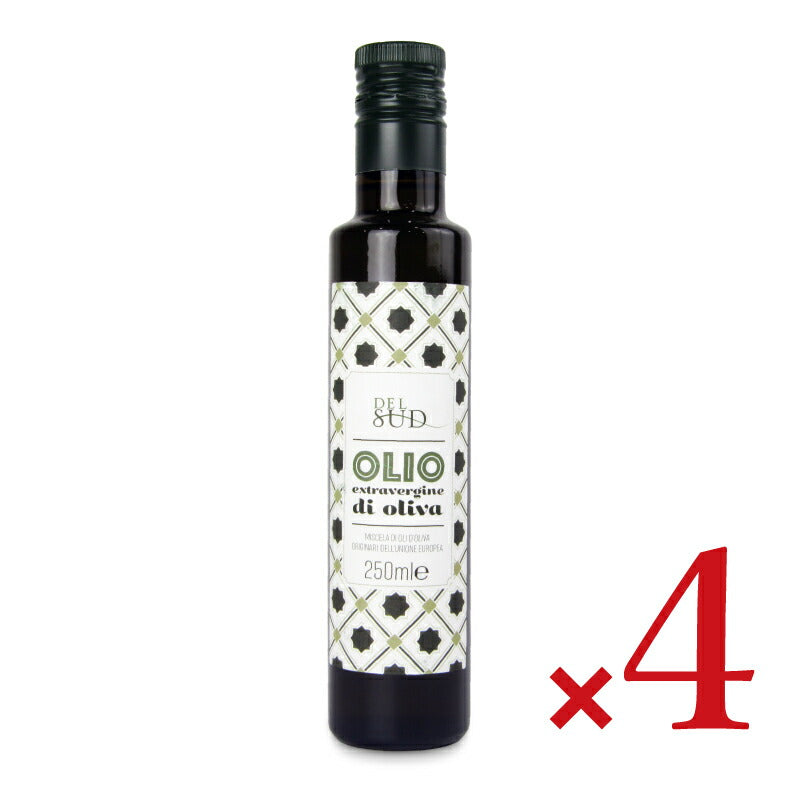 【マラソン限定!最大2000円OFFクーポン配布中!】《送料無料》デルスッドエキストラヴァージンオリーブオイル250ml×4本