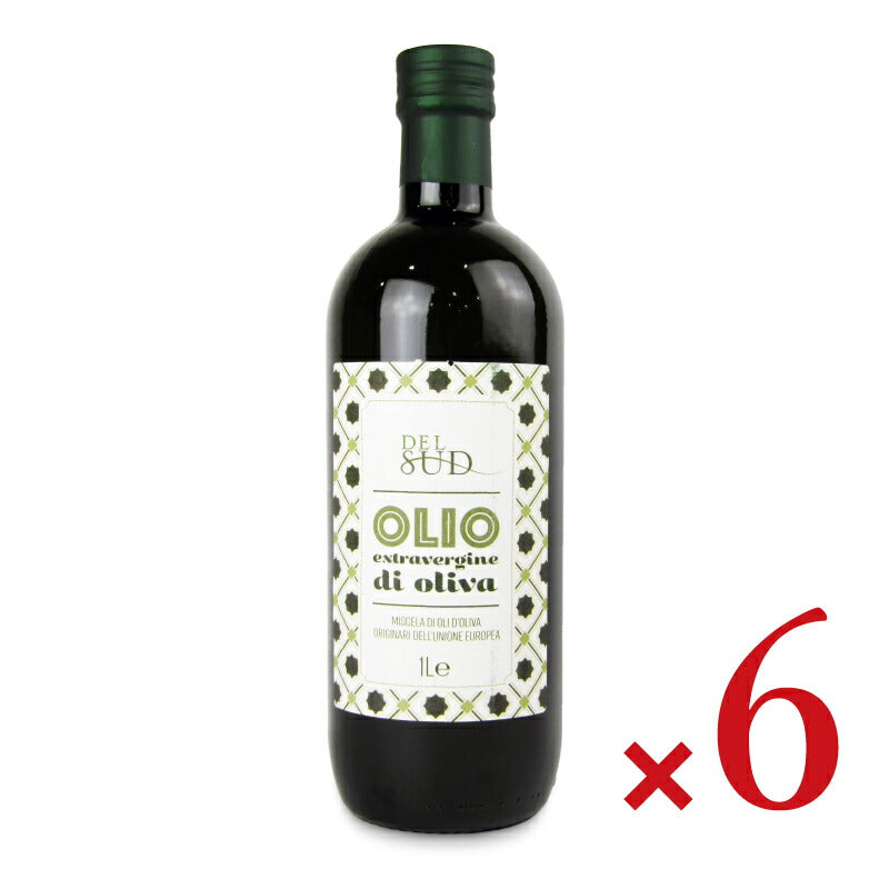 【マラソン限定!最大2000円OFFクーポン配布中!】《送料無料》デルスッドエキストラヴァージンオリーブオイル1L×6本