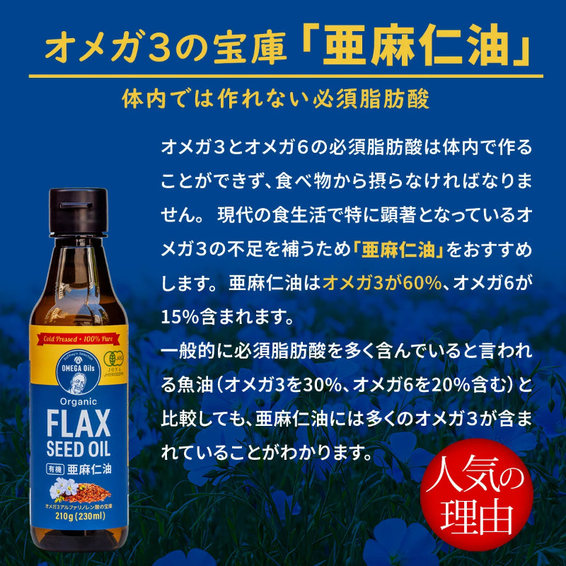 オメガニュートリション 有機亜麻仁油（フラックスシードオイル）230ml