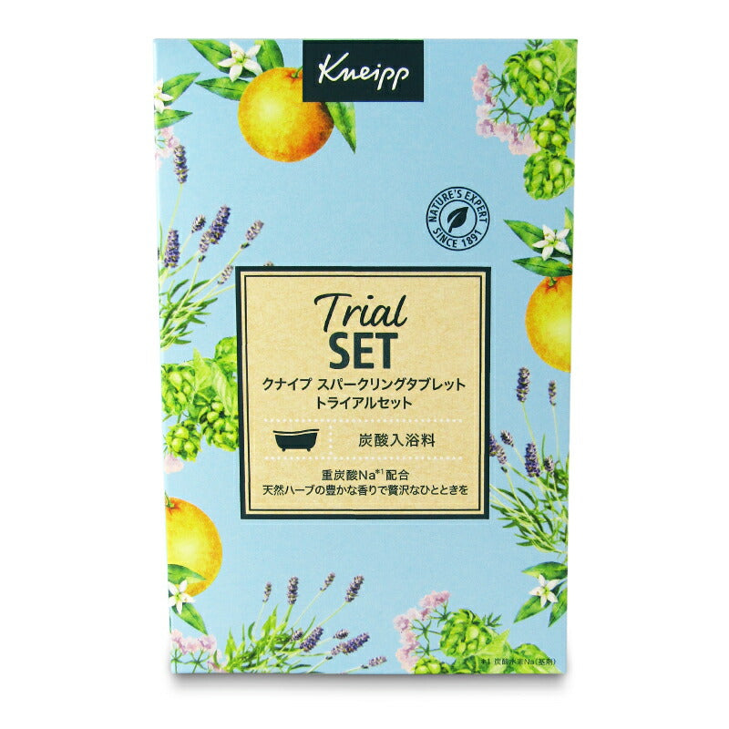 【8/15-18限定！最大2160円OFFクーポン配布中！】クナイプスパークリングタブレットトライアル50g×6