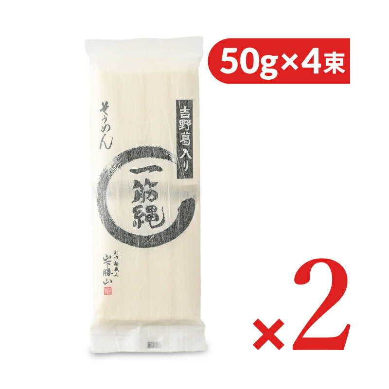 【マラソン限定!最大2000円OFFクーポン配布中!】三輪山勝製麺一筋縄麦縄そうめん200g（50g×4束）×2個