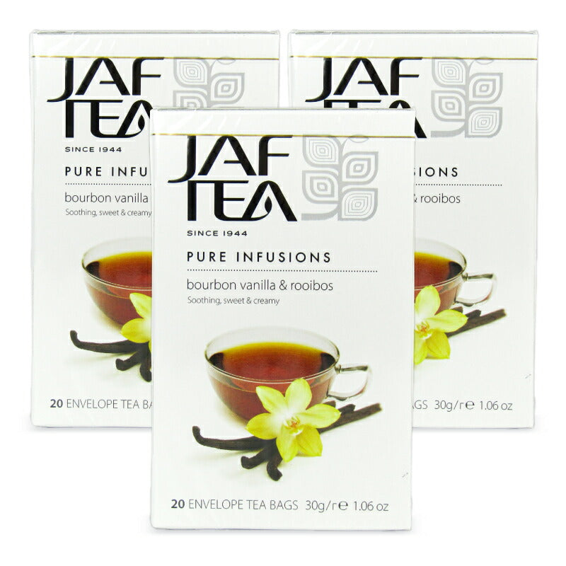 JAFTEA バーボンバニラ＆ルイボス ハーブティー ティーバッグ 30g（1.5g×20袋入り） ノンカフェイン セイロンファミリー