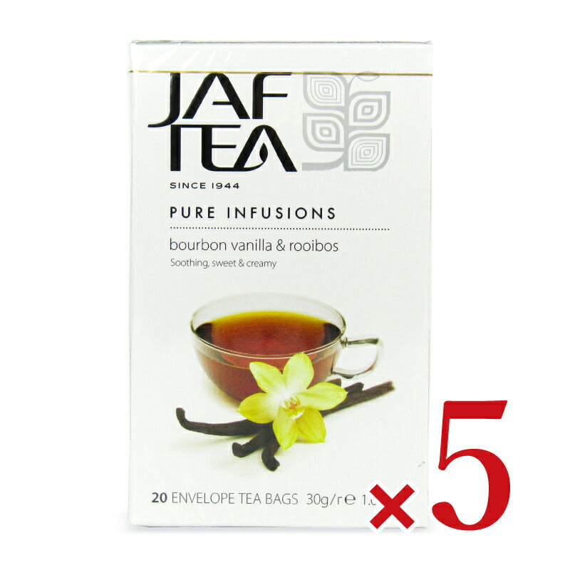 JAFTEA バーボンバニラ＆ルイボス ハーブティー ティーバッグ 30g（1.5