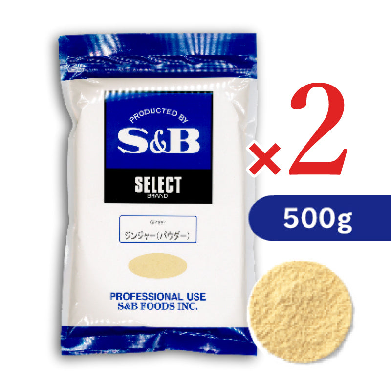 S&B セレクトスパイス ジンジャー パウダー 500g 袋 ［エスビー食品］