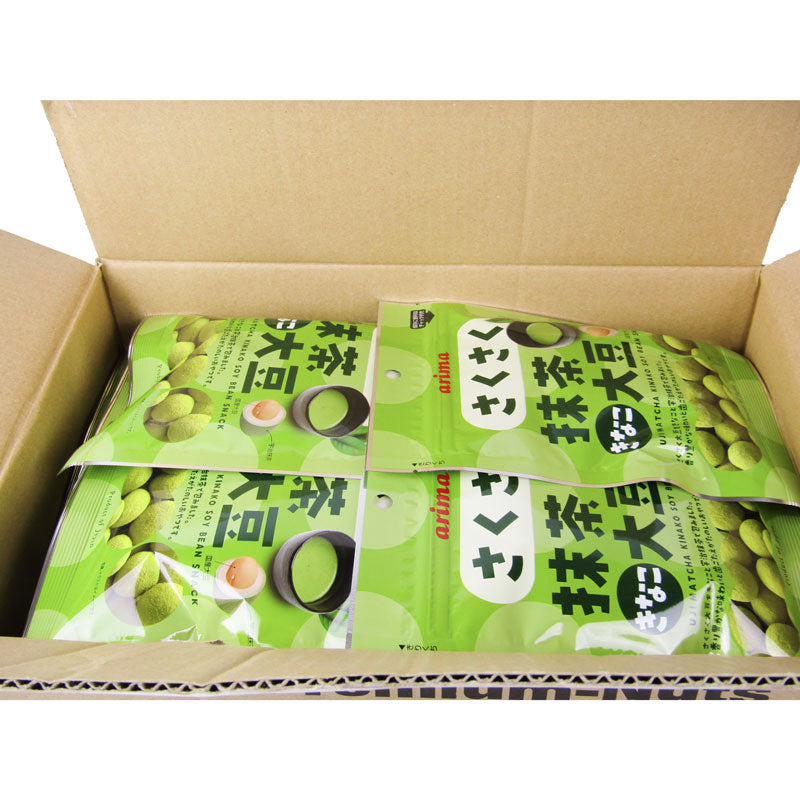 【マラソン限定！最大2000円OFFクーポン配布中！】有馬芳香堂さくさく抹茶きなこ大豆70g×12袋ケース販売