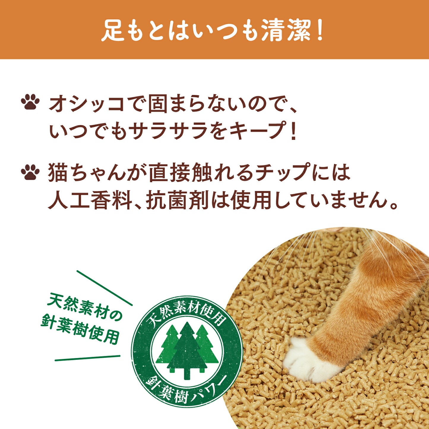 【マラソン限定!最大2000円OFFクーポン配布中!】ニャンとも清潔トイレチップ小さめの粒4.4L