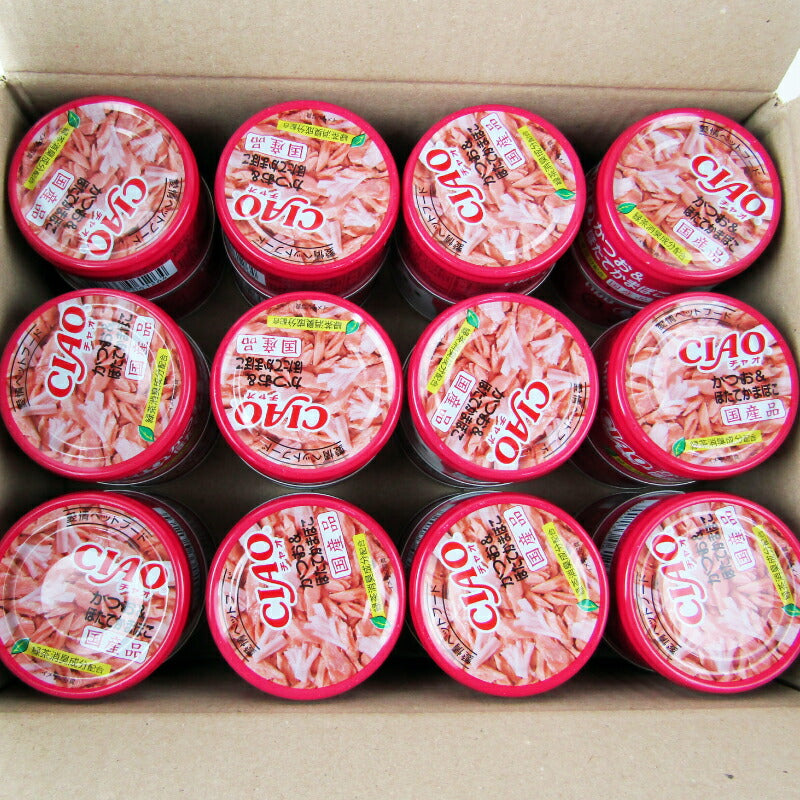 【月初め34時間限定!最大2000円OFFクーポン配布中!】《送料無料》いなばCIAOかつお&ほたてかまぼこ85g×24個ケース販売