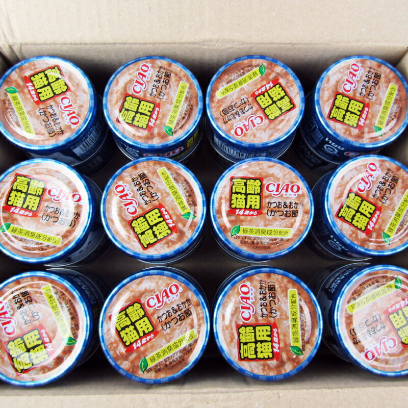 【月初め34時間限定!最大2000円OFFクーポン配布中!】《送料無料》いなばCIAO14歳からのかつお&おかか（かつお節）85g×24個ケース販売