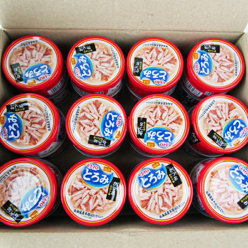 【月初め34時間限定!最大2000円OFFクーポン配布中!】《送料無料》いなばCIAOとろみささみ・かつおホタテ味80g×24個ケース販売