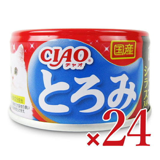 【月初め34時間限定!最大2000円OFFクーポン配布中!】《送料無料》いなばCIAOとろみささみ・かつおシラス入り80g×24個ケース販売