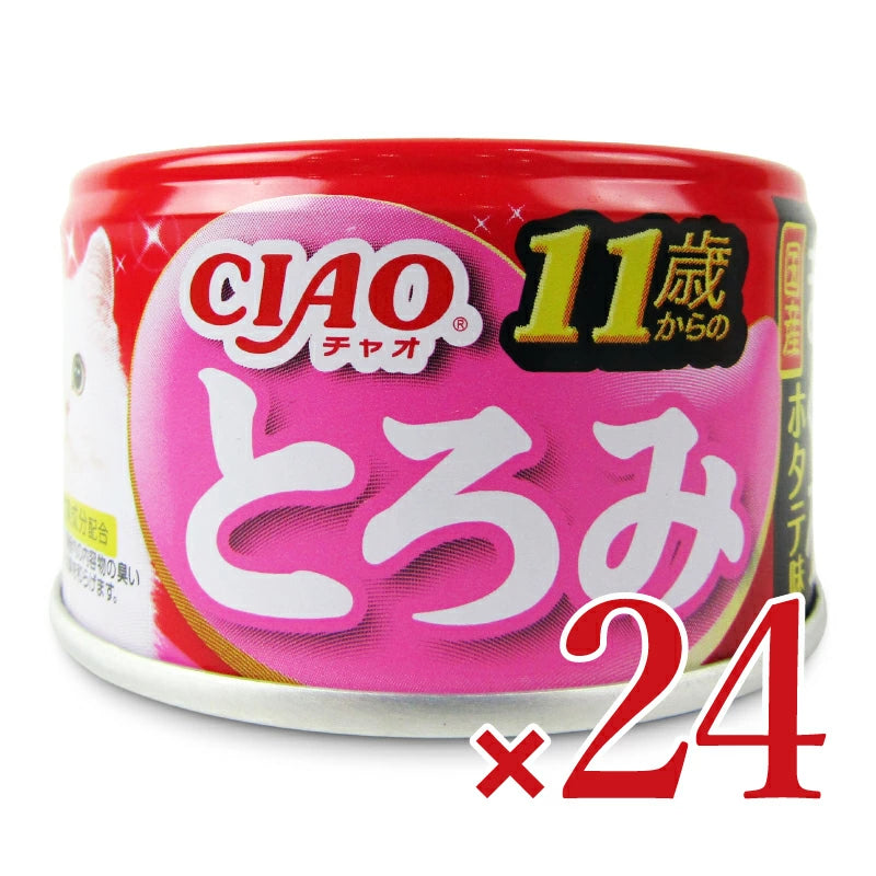 いなば CIAO とろみ11歳からのささみ・まぐろ ホタテ味 80g×24個 ケース販売