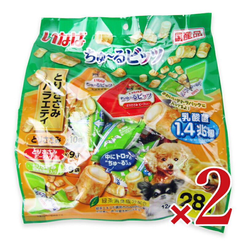 《送料無料》いなばちゅ～るビッツとりささみバラエティ12g×28袋×2袋