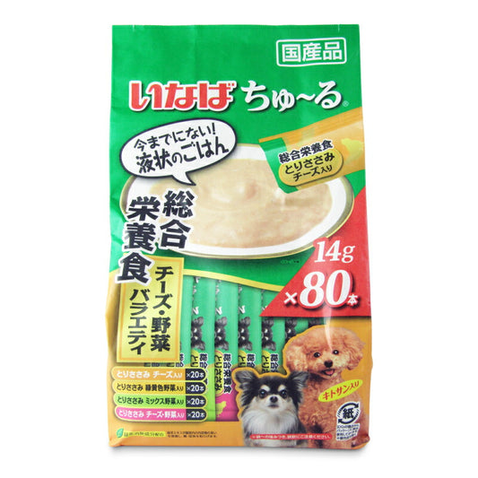 《送料無料》いなばちゅ～るチーズ野菜バラエティ14g×80本