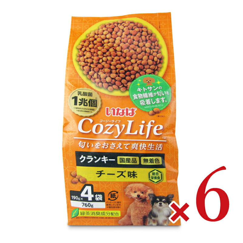 【月初め34時間限定!最大2000円OFFクーポン配布中!】《送料無料》いなばCozyLifeクランキーチーズ味190g×4袋×6個