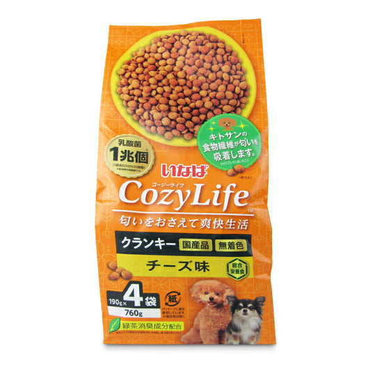 【月初め34時間限定!最大2000円OFFクーポン配布中!】いなばCozyLifeクランキーチーズ味190g×4袋