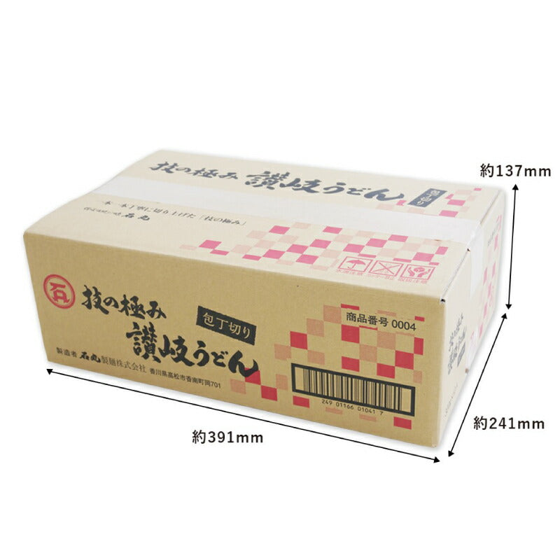 石丸製麺技の極み讃岐うどん包丁切り300g×12個ケース販売