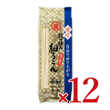 石丸製麺技の極み讃岐細うどん包丁切り270g×12個ケース販売