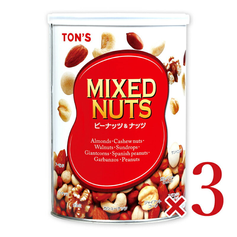 東洋ナッツ食品 トンTON'S ミックスナッツ缶 355g