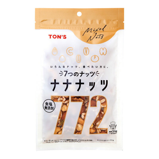 【スーパーSALE限定!最大2000円OFFクーポン配布中!】東洋ナッツ食品トンTON'S食塩無添加ナナナッツ160g