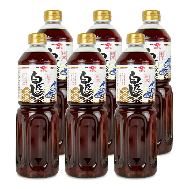 《送料無料》ニビシ醤油料亭白だし1L×6本