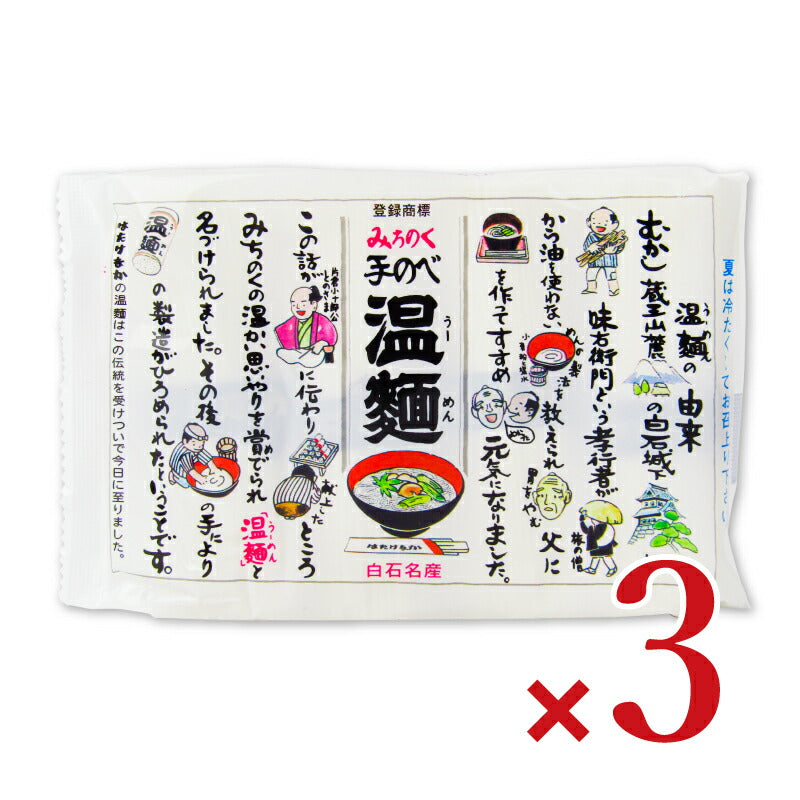 【マラソン限定！最大2000円OFFクーポン配布中！】はたけなか製麺みちのく手延べ温麺70g×4束
