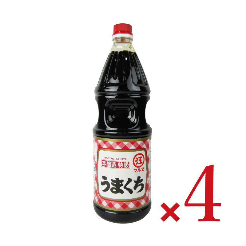 《送料無料》マルエ醤油特級うまくちしょうゆ1.8L×4本