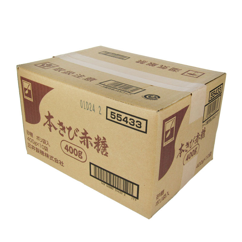 《送料無料》三井製糖スプーン印本きび赤糖400g×10個ケース販売